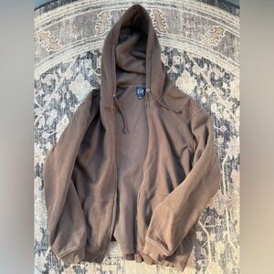 GAP Men's Zip-Up Brown Sweater